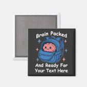 かわいい学校に戻るカスタマイズ可能な「Brain Ready」 マグネット (正面/裏面)