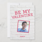 かわいい学校のおもしろい写真バレンタインデー シーズンカード (正面)