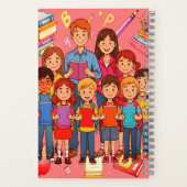 かわいい学校のイラストが入った子供用ノートブック ノートブック (裏面)