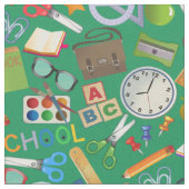 かわいい学校のタイル模様 ファブリック (クローズアップ)