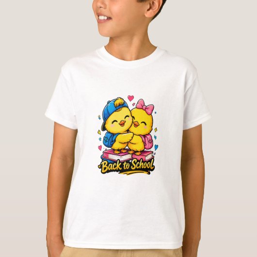 かわいい学校の友達の学習デザイン Tシャツ (正面)
