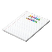 かわいい学校の本に先生のメモが並んだ ノートパッド (回転)