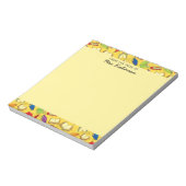 かわいい学校の本先生デスクイエロ4 x 6 ノートパッド (回転)