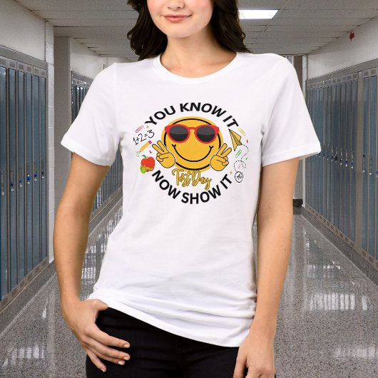 かわいい学校の試験の日 トライブレンドTシャツ