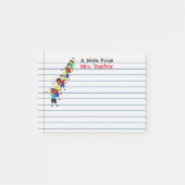 かわいい学校は先生のパーソナライズなポスト・イットをからかいます ポストイット (正面)