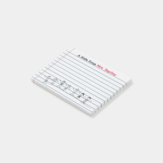 かわいい学校は先生のポスト・イットをからかいます ポストイット (アングル)