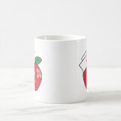 かわいい学校ナースアップルモノグラム コーヒーマグカップ (中央)