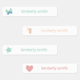 かわいい学校保育園女名 ラベル