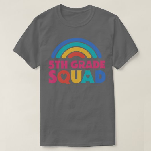 かわいい学校先生5年生スクワッドレトロライ Tシャツ (デザイン正面)