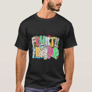 かわいい学校初日プリッピー女子4年生バック Tシャツ