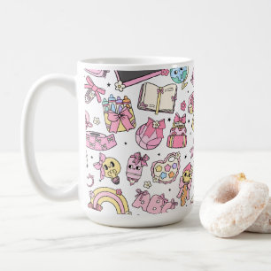 かわいい学校柄のコーヒー&紅茶用マグカップ コーヒーマグカップ