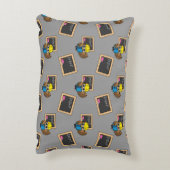 かわいい学校生梟のアニメ アクセントクッション (裏面(縦))