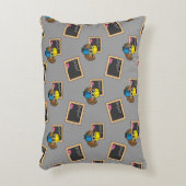 かわいい学校生梟のアニメ アクセントクッション (正面(垂直))