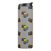 かわいい学校生梟のアニメ タンブラー (回転左)