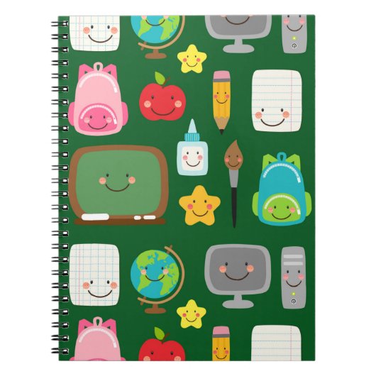 かわいい学校用品でバックトゥスクール ノートブック (正面)