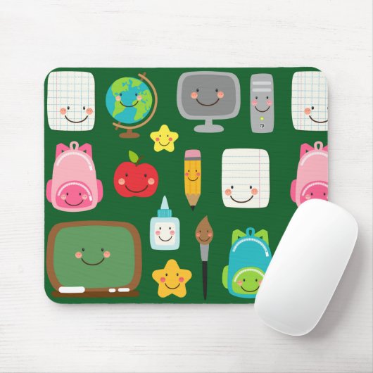 かわいい学校用品でバックトゥスクール マウスパッド (マウス)