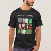かわいい学校用品でバック・トゥ・スクール Tシャツ (正面)