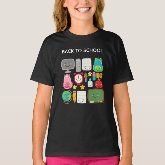 かわいい学校用品で教室を彩ろう Tシャツ (正面)
