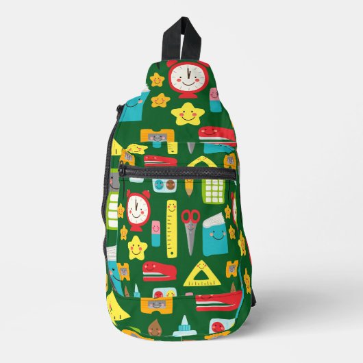 かわいい学校用品と教室の必需品 スリングバッグ (正面)