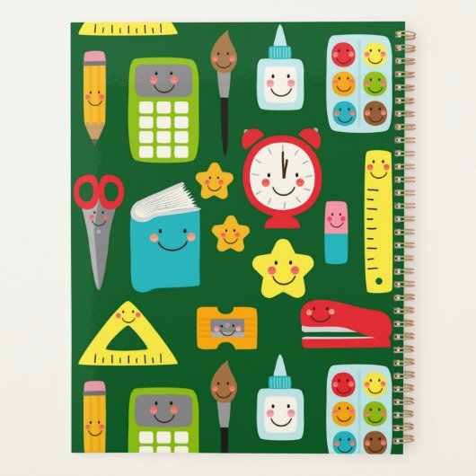 かわいい学校用品と教室の必需品 プランナー手帳 (裏面)