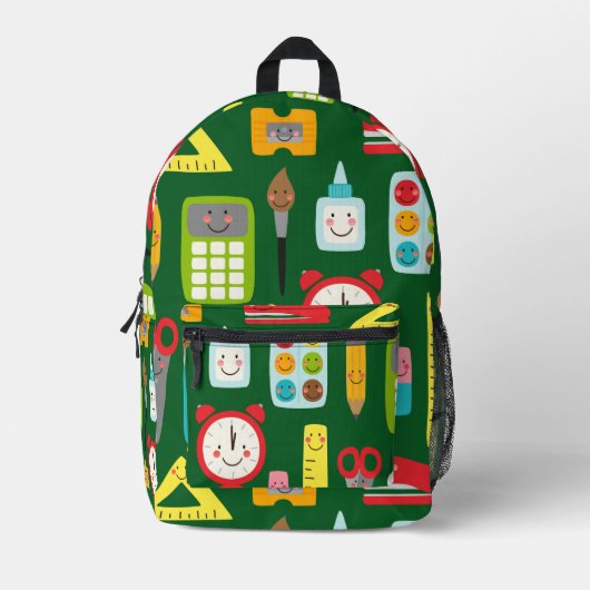かわいい学校用品と教室の必需品 プリントバックパック (正面)