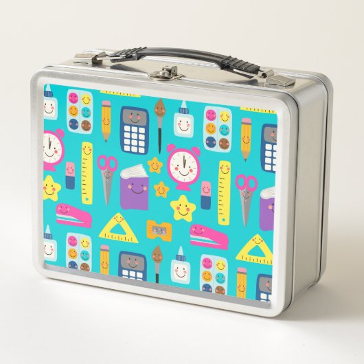 かわいい学校用品と教室の必需品 メタルランチボックス (正面)