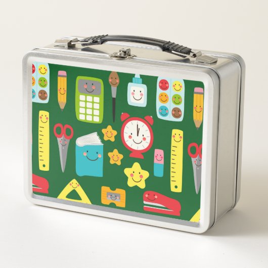かわいい学校用品と教室の必需品 メタルランチボックス (正面)