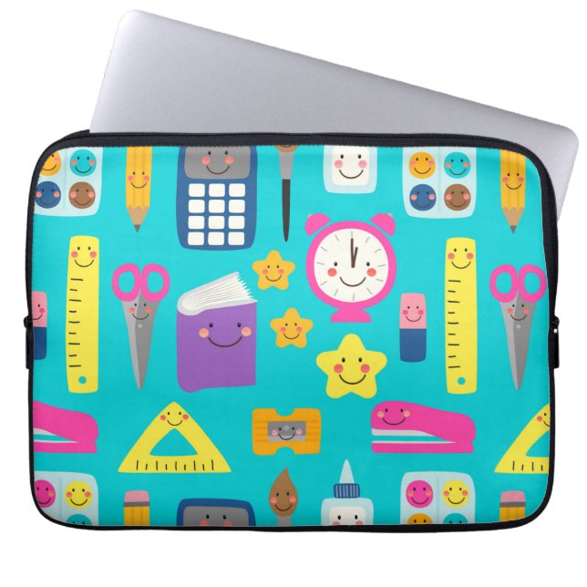 かわいい学校用品と教室の必需品 ラップトップスリーブ (正面)