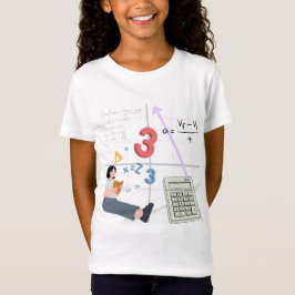 かわいい学生の数学の勉強のイラスト" Tシャツ