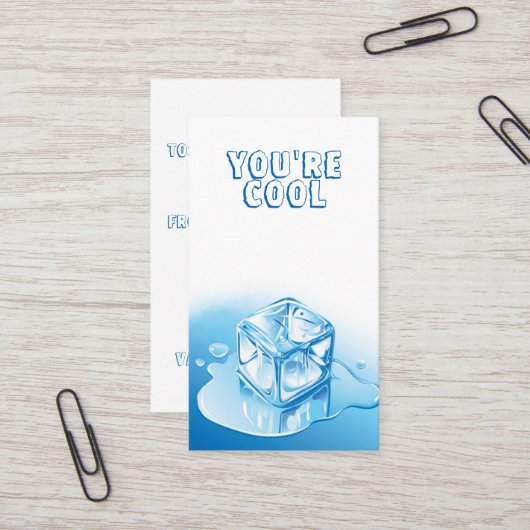 かわいい学生ハッピーバレンタインデー先生 名刺 (正面/裏面インサイチュ)