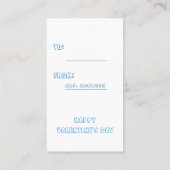 かわいい学生ハッピーバレンタインデー先生 名刺 (裏面)