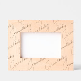 かわいい孫の写真 ウッドフレーム 6x4" 横向き レーザー彫刻フレーム