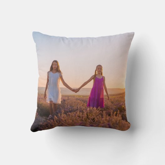 かわいい孫娘の写真カスタムおばあちゃんプレゼント クッション (裏面)