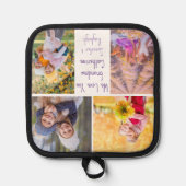 かわいい孫娘の写真カスタムおばあちゃんプレゼント 鍋敷き (正面)