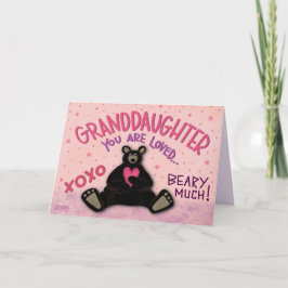 かわいい孫娘バレンタインクマ インスピリビティー ファン カード