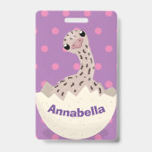 かわいい孵化したばかりのヒヨコダチョウのイラスト バッジ (Back)