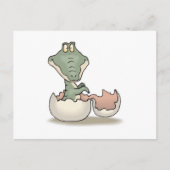 かわいい孵化したばかりのワニの赤ちゃん ポストカード (正面)