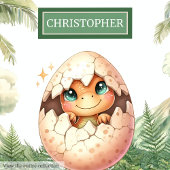 かわいい孵化すぐベビー恐竜のパーソナライズされた贈り物 クッション