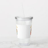 かわいい孵化カラフル雛ハッピーイースター卵 アクリルタンブラー (左)