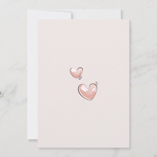 かわいい孵化フラミンゴ赤ちゃんシャワー 招待状 (裏面)