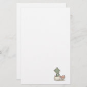 かわいい孵化ベビーアリゲーター 便箋 (正面/裏面)