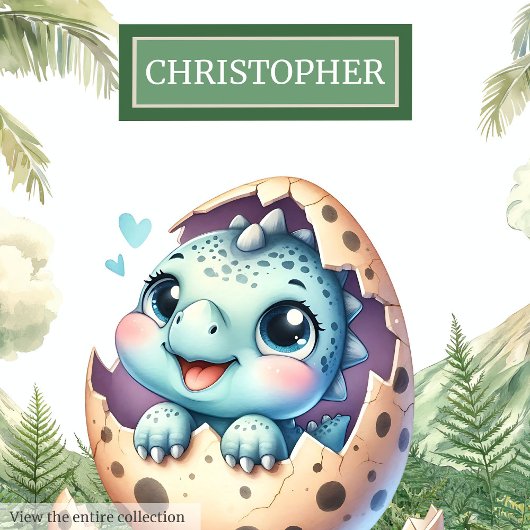 かわいい孵化マンスーンベビー恐竜パーソナライズされた クッション