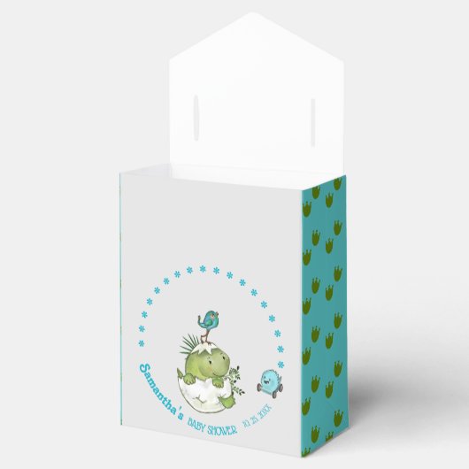 かわいい孵化Dino赤ちゃんシャワー フェイバーボックス (オープン)