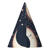 かわいい宇宙の夜空2月2日の誕生日 パーティーハット (裏面)