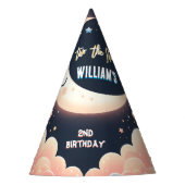 かわいい宇宙の夜空2月2日の誕生日 パーティーハット (正面)