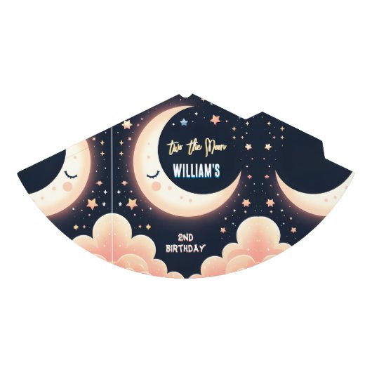 かわいい宇宙の夜空2月2日の誕生日 パーティーハット (正面)