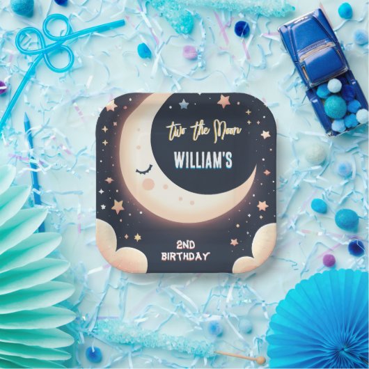 かわいい宇宙の夜空2月2日の誕生日 ペーパープレート (パーティー)