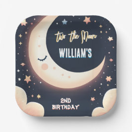 かわいい宇宙の夜空2月2日の誕生日 ペーパープレート