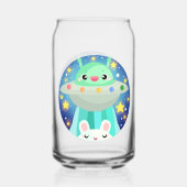 かわいい宇宙の生き物とうさぎ ガラス缶 (裏面)