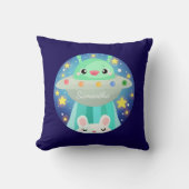 かわいい宇宙の生き物とうさぎ クッション (正面)